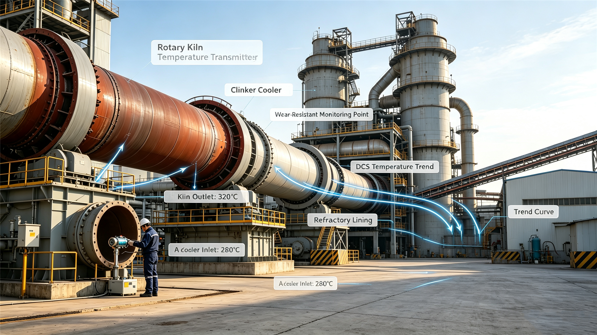 Latest company case about Cementera Andina Case: Temperature Transmitter in Cement Rotary Kiln and Clinker Cooler Monitoring