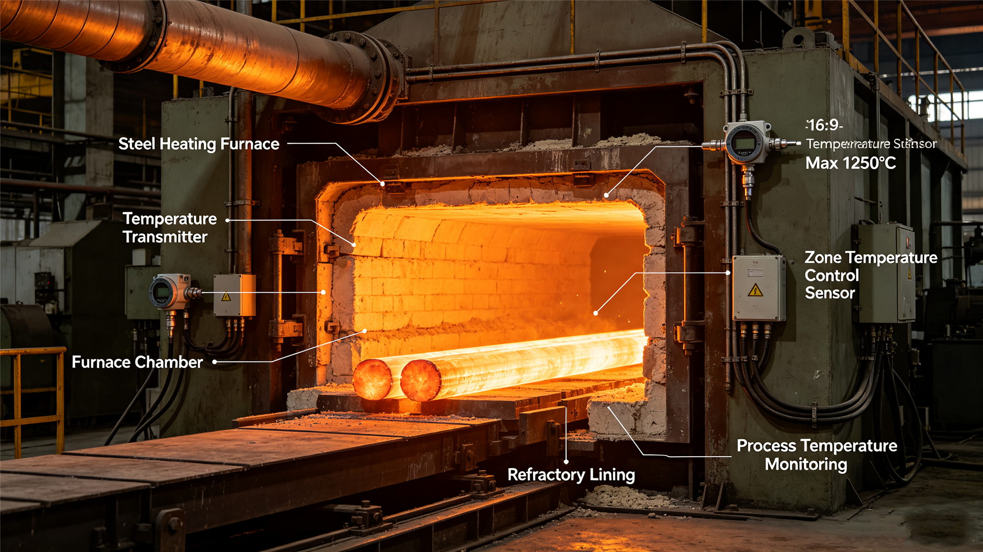 Latest company case about Viet Long Steel Case: Temperature Transmitter in Steel Reheating Furnace Zone Control up to 1250 Degree C