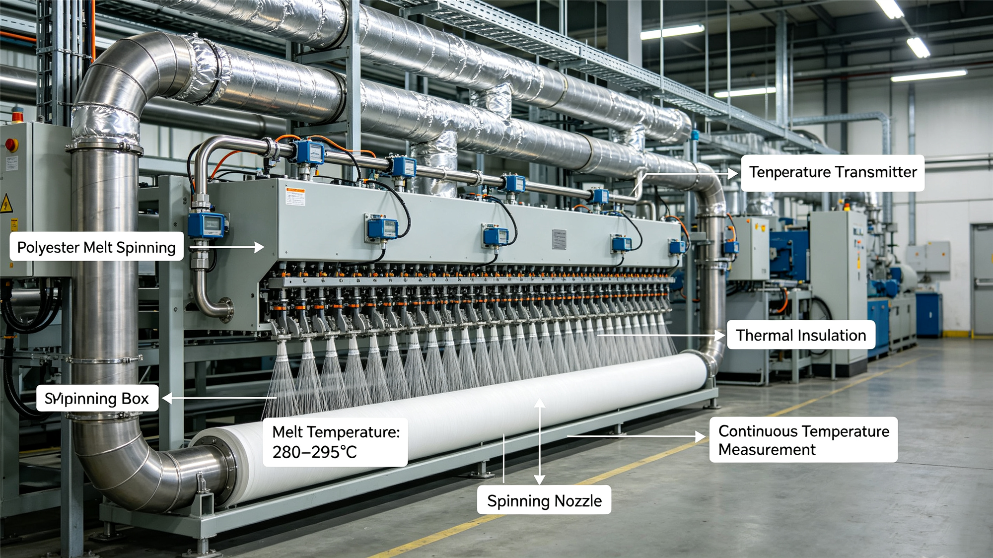 Latest company case about Siam Poly Fiber Case: Temperature Transmitter for Polyester Melt Spinning 280-295 Degree C Measurement