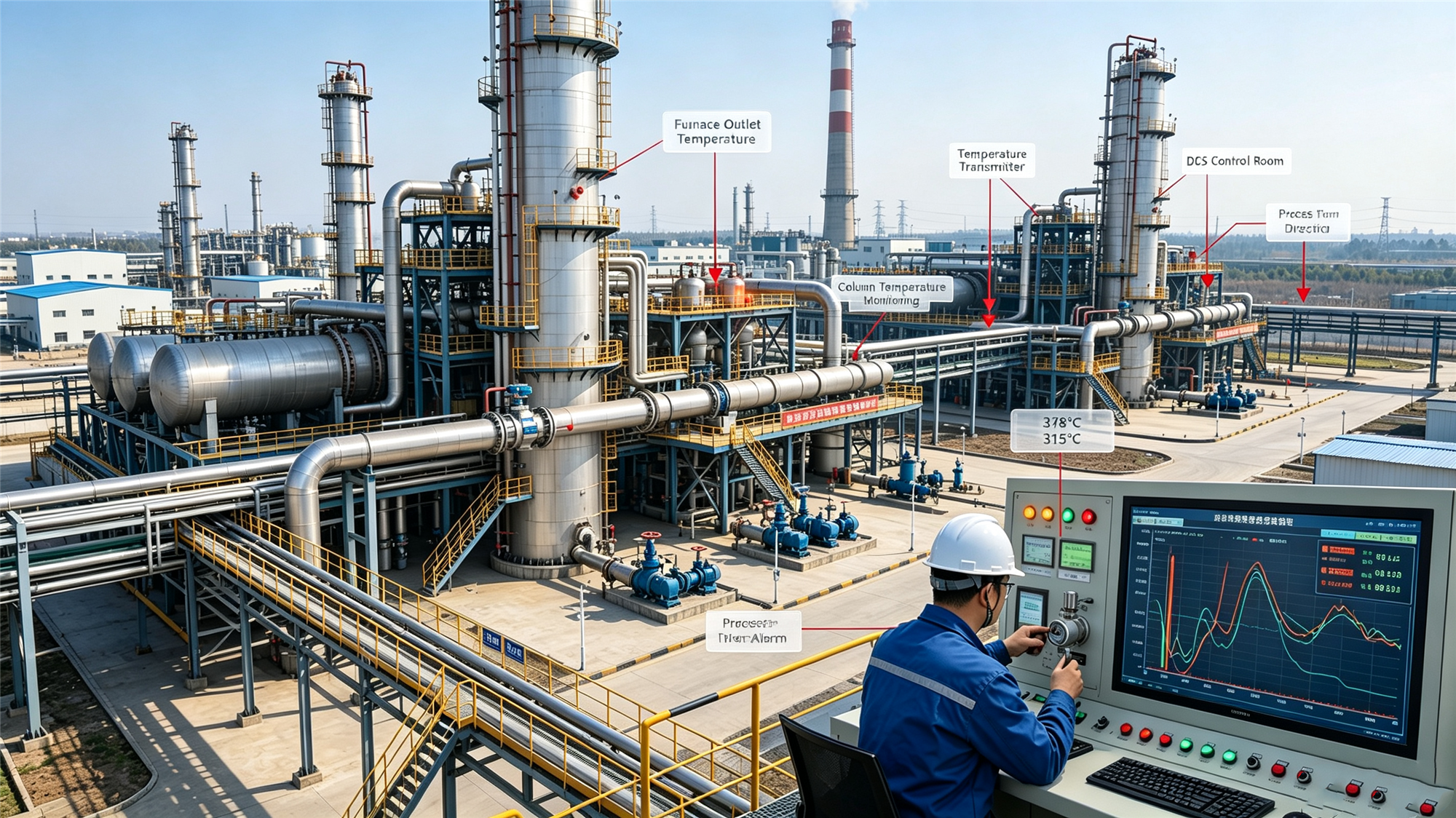 Latest company case about Gulf Pearl Refining Case: Temperature Transmitter for Crude Oil Distillation Furnace and Tower Monitoring