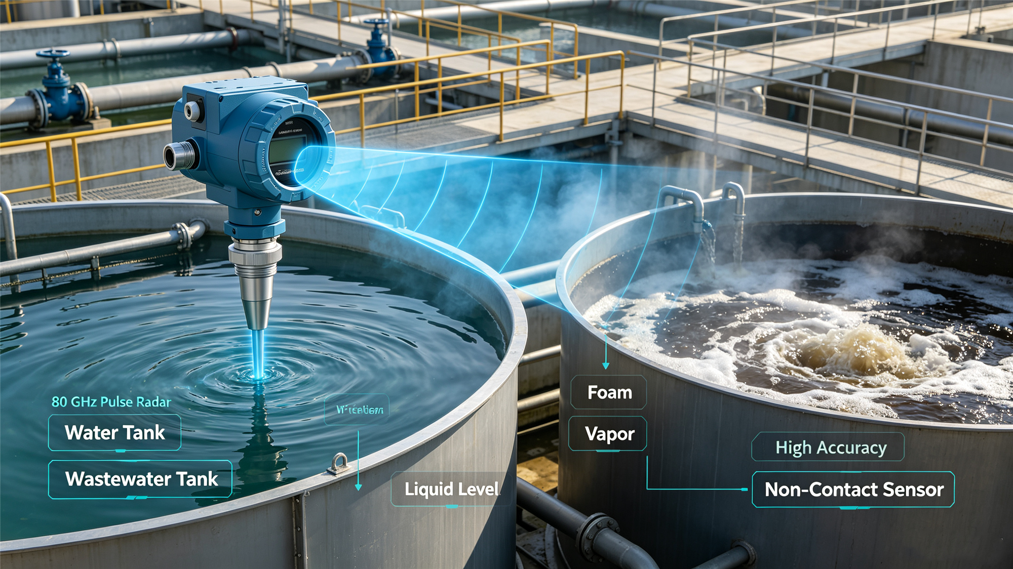 Latest company case about PT Tirta Bumi Case: Water and Wastewater Tank Level Measurement With 80 GHz Radar