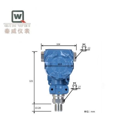 3051 High-Precision Stainless Steel Industrial Pressure Transmitter 0.3 - 10000 PSIA 4 - 20mA IP67